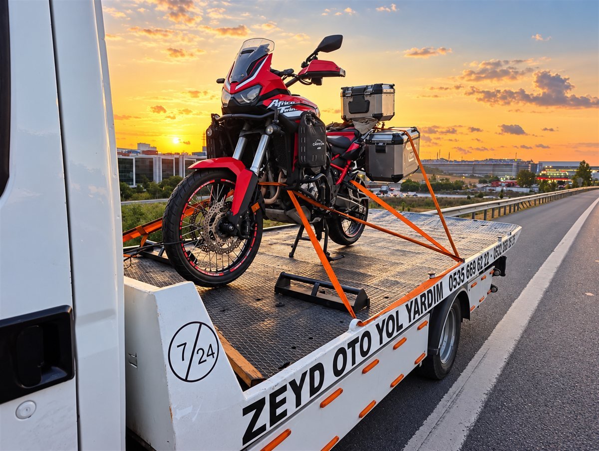 Zeyd Oto Çekici otobanda güvenli motosiklet taşıma hizmeti